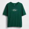 Schweres Ford-Crop-T-Shirt mit Aufdruck