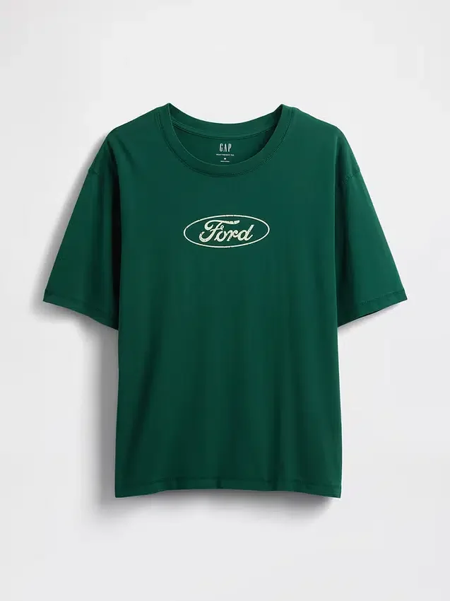 Schweres Ford-Crop-T-Shirt mit Aufdruck