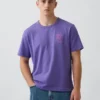 Schweres, locker sitzendes T-Shirt mit Aufdruck