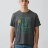 Schweres, locker sitzendes T-Shirt mit Aufdruck