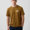 Schweres, locker sitzendes T-Shirt mit Aufdruck