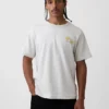 Schweres, locker sitzendes T-Shirt mit Aufdruck