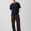 Schweres, locker sitzendes T-Shirt mit Aufdruck