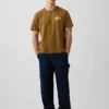 Schweres, locker sitzendes T-Shirt mit Aufdruck