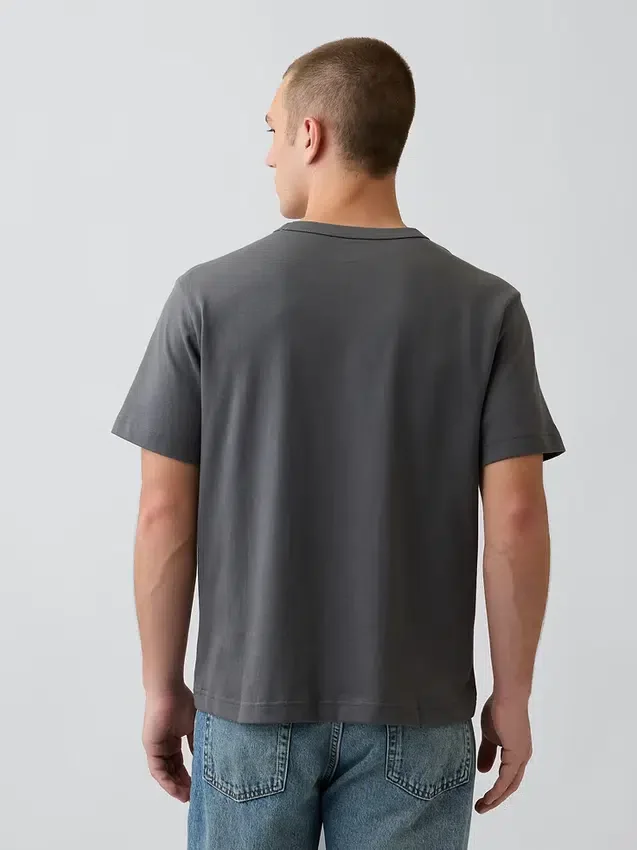 Schweres, locker sitzendes T-Shirt mit Aufdruck