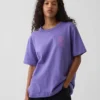 Schweres, locker sitzendes T-Shirt mit Aufdruck