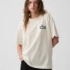 Schweres, locker sitzendes T-Shirt mit Aufdruck