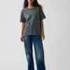 Schweres, locker sitzendes T-Shirt mit Aufdruck