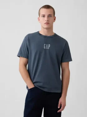 Schweres, locker sitzendes T-Shirt mit Logo