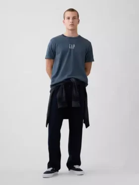 Schweres, locker sitzendes T-Shirt mit Logo