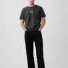 Schweres, locker sitzendes T-Shirt mit Logo