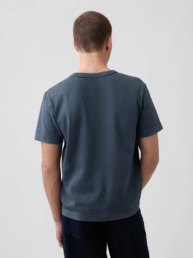Schweres, locker sitzendes T-Shirt mit Logo