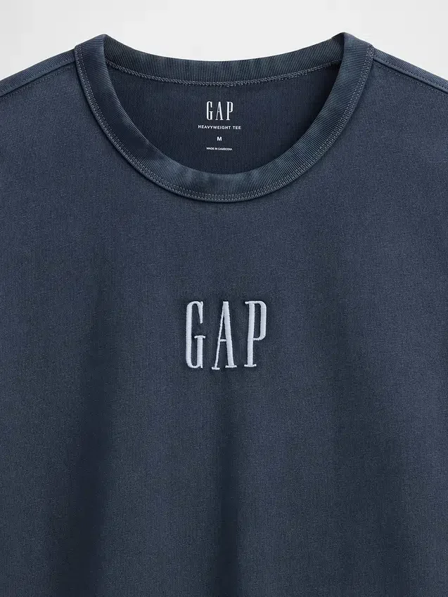 Schweres, locker sitzendes T-Shirt mit Logo