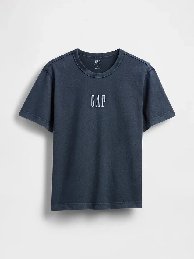 Schweres, locker sitzendes T-Shirt mit Logo