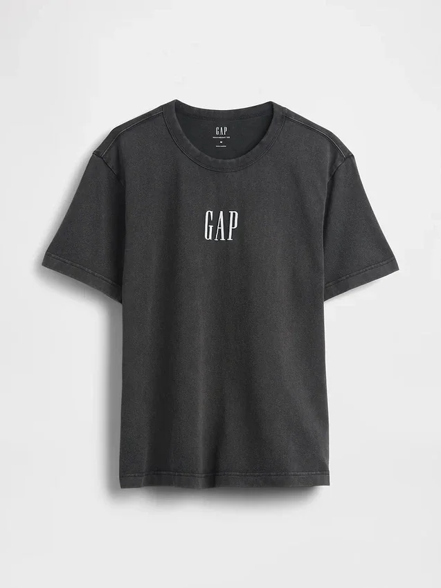 Schweres, locker sitzendes T-Shirt mit Logo