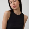 Schweres Tanktop mit Rippbündchen und Neckholder-Ausschnitt