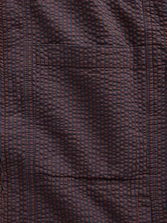 Seersucker-Hemdjacke mit Reißverschluss