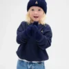 Set aus CashSoft-Mütze und Fäustlingen im Zopfmuster für Baby & Kleinkind