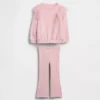 Set aus Tüll-Sweatshirt und gerippten Leggings mit ausgestelltem Bein für Baby & Kleinkind