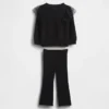Set aus Tüll-Sweatshirt und gerippten Leggings mit ausgestelltem Bein für Baby & Kleinkind