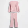 Set aus Tüll-Sweatshirt und gerippten Leggings mit ausgestelltem Bein für Baby & Kleinkind