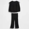 Set aus Tüll-Sweatshirt und gerippten Leggings mit ausgestelltem Bein für Baby & Kleinkind