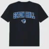 Seton Hall University Arch Logo – Schwarzes T-Shirt mit Grafik