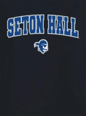Seton Hall University Arch Logo – Schwarzes T-Shirt mit Grafik