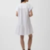 Shirtkleid aus Baumwollgaze mit tief sitzender Taille