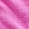 Shirtkleid aus Baumwollgaze mit tief sitzender Taille