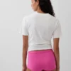 Shorty aus Bio-Stretch-Baumwolle mit hoher Leibhöhe