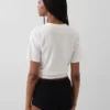 Shorty aus Bio-Stretch-Baumwolle mit hoher Leibhöhe
