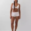 Shorty aus Bio-Stretch-Baumwolle mit hoher Leibhöhe