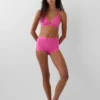Shorty aus Bio-Stretch-Baumwolle mit hoher Leibhöhe