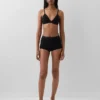 Shorty aus Bio-Stretch-Baumwolle mit hoher Leibhöhe