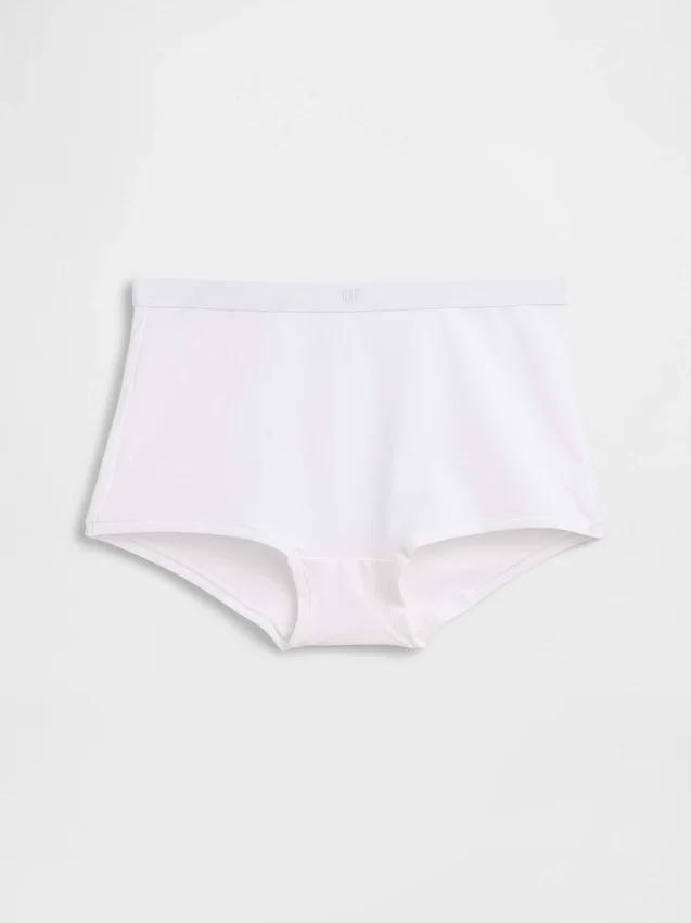 Shorty aus Bio-Stretch-Baumwolle mit hoher Leibhöhe