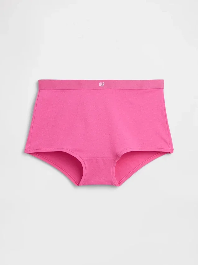 Shorty aus Bio-Stretch-Baumwolle mit hoher Leibhöhe
