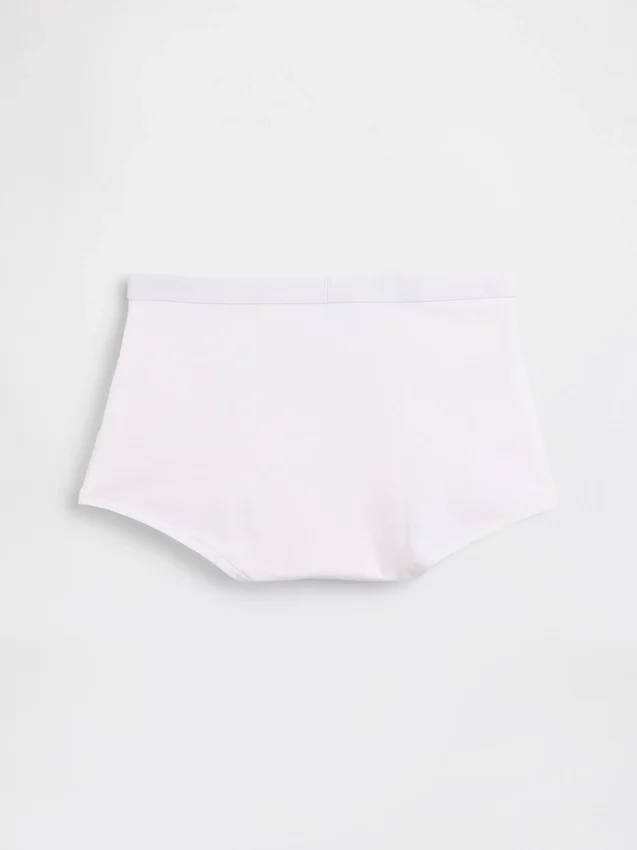 Shorty aus Bio-Stretch-Baumwolle mit hoher Leibhöhe