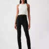 Skinny-Hose aus Doppelstrick mit hoher Leibhöhe