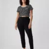 Skinny-Hose aus Doppelstrick mit hoher Leibhöhe