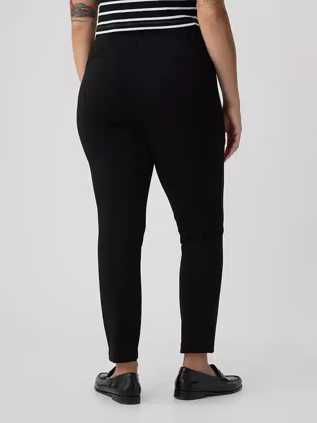 Skinny-Hose aus Doppelstrick mit hoher Leibhöhe