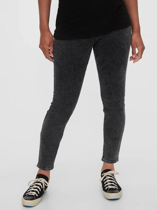 Skinny-Jeans mit Einsatz für Umstandsmode