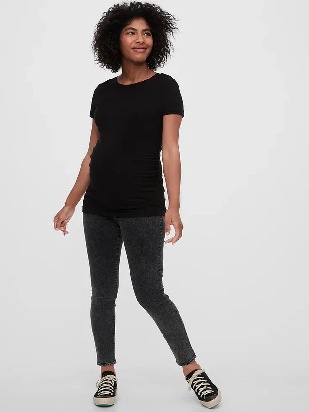 Skinny-Jeans mit Einsatz für Umstandsmode