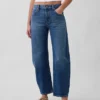 Slim-Barrel-Jeans mit mittlerer Leibhöhe