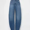 Slim-Barrel-Jeans mit mittlerer Leibhöhe