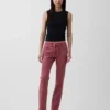 Slim-Fit-Jeans mit geradem Bein im 90er-Jahre-Stil und Schnürung, niedrige Leibhöhe