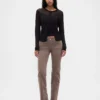 Slim-Straight-Hose aus Cord mit niedriger Leibhöhe im 90er-Jahre-Stil