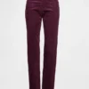 Slim-Straight-Hose aus Cord mit niedriger Leibhöhe im 90er-Jahre-Stil
