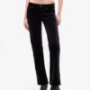 Slim-Straight-Hose aus Samt im 90er-Jahre-Stil mit niedriger Leibhöhe