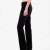 Slim-Straight-Hose aus Samt im 90er-Jahre-Stil mit niedriger Leibhöhe